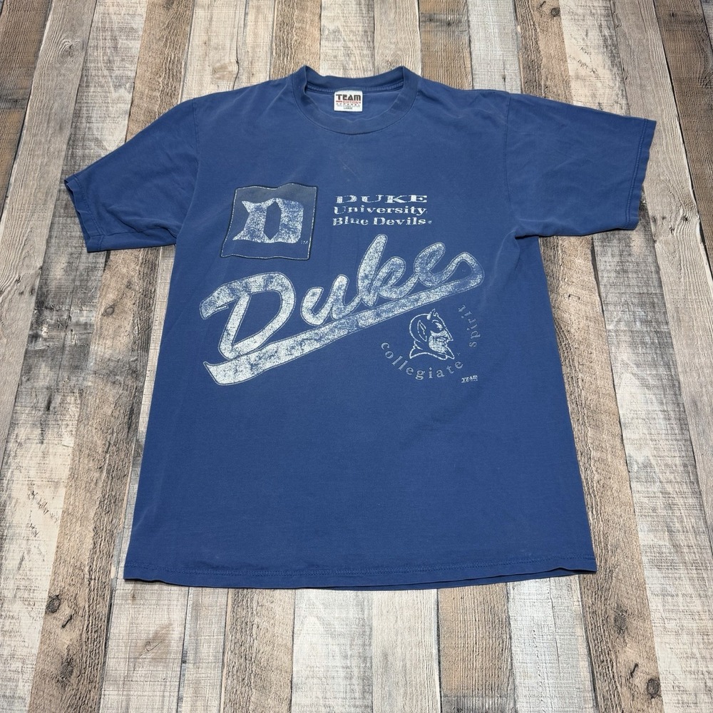 Duke Blue Devils T Shirt Mens Large Blue Team‎ Apparel NCAA Vintage 90s